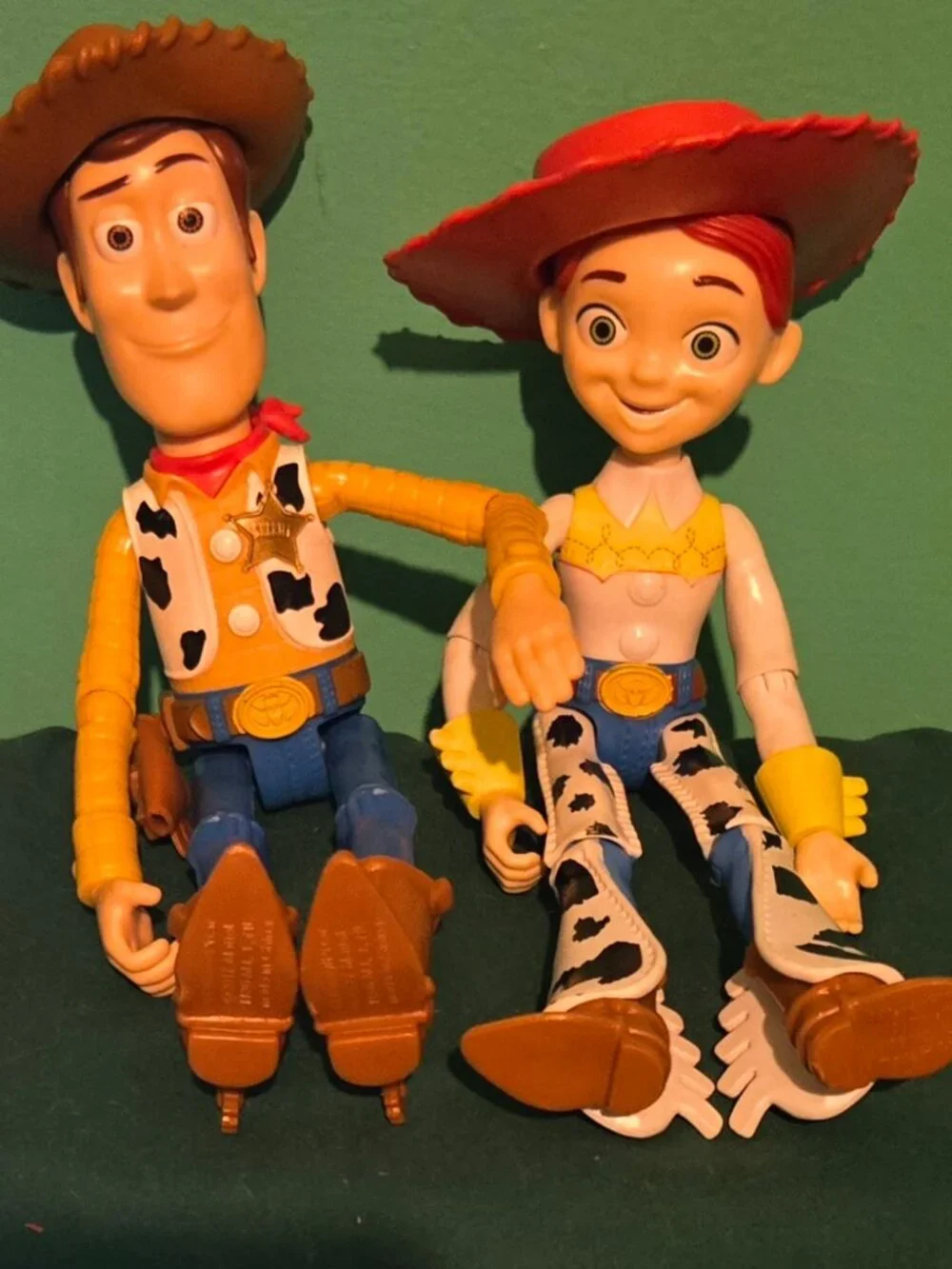 2017 Toy Story Sheriff Woody & Jessie Action Figures W/Hats Poseable Dolls 9.5